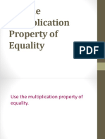 2.2 Multiplication Property of Equality