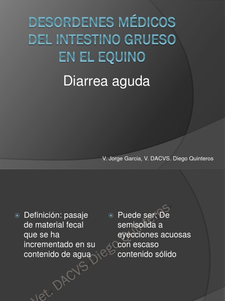 Diarrea Aguda en Equinos | PDF | Diarrea | Inflamación