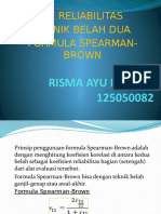 Uji Reliabilitas Spearman-Brown
