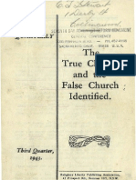 The True Church and The False Church,. Identified.: Sabbath School Lesson Quarterly