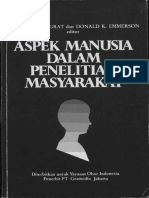 Aspek Manusia Dalam Penelitian Masyarakat (Bersama Donald K. Emerson), 1985. Jakarta Kerjasama Yayasan Obor Indonesia Dengan PT Gramedia