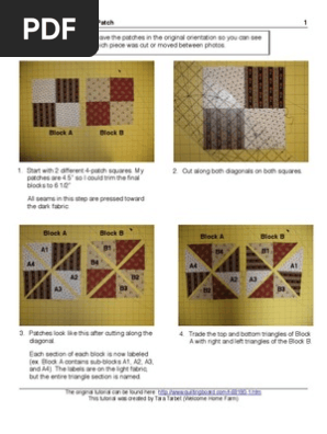 Pinwheel Disappearing 4-Patch Tutorial