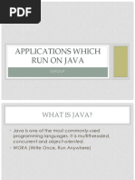 Applications Which Run On Java