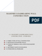 Masonry Loadbearing Wall Construction