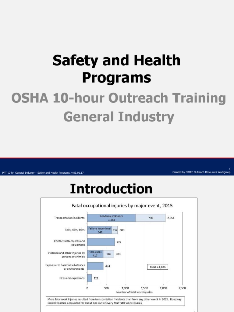 OSHA 10-Hour Safety Program Overview | PDF | Occupational Safety And ...