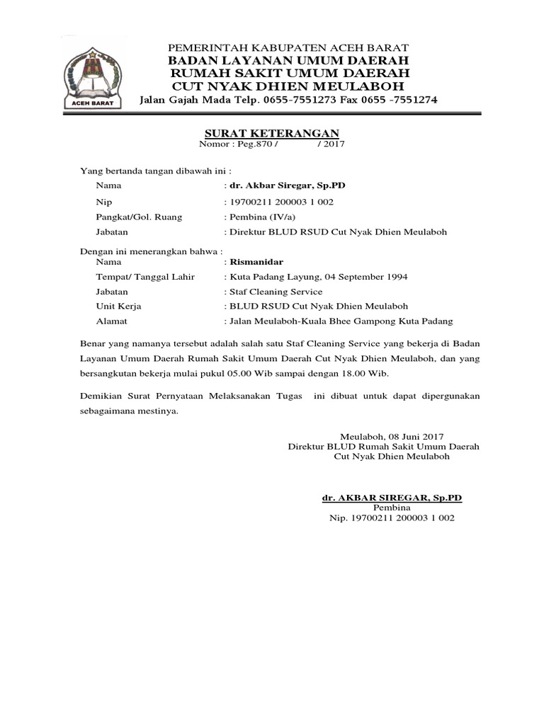 Surat Keterangan