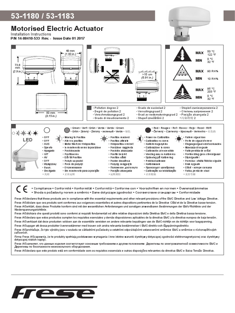 OPTIMA Compact Actuators 531180 & 531183 PDF Electricity