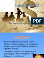 Behavioural Finance: The Role of Psychology