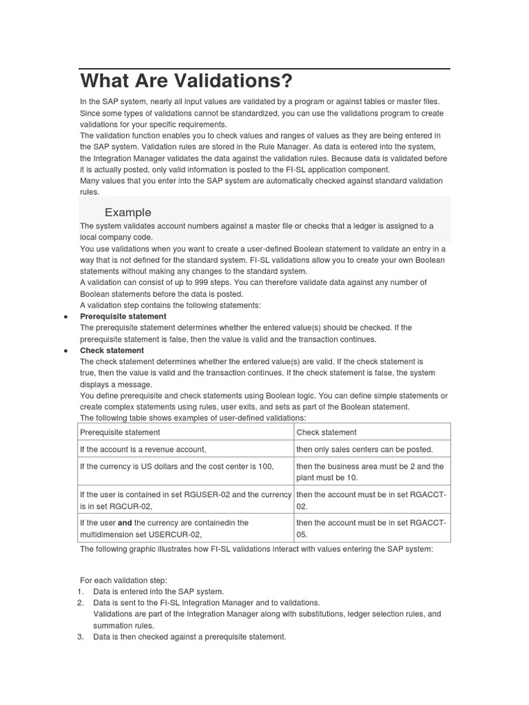 What Are Validations?: Example | PDF | Boolean Data Type | Computer ...