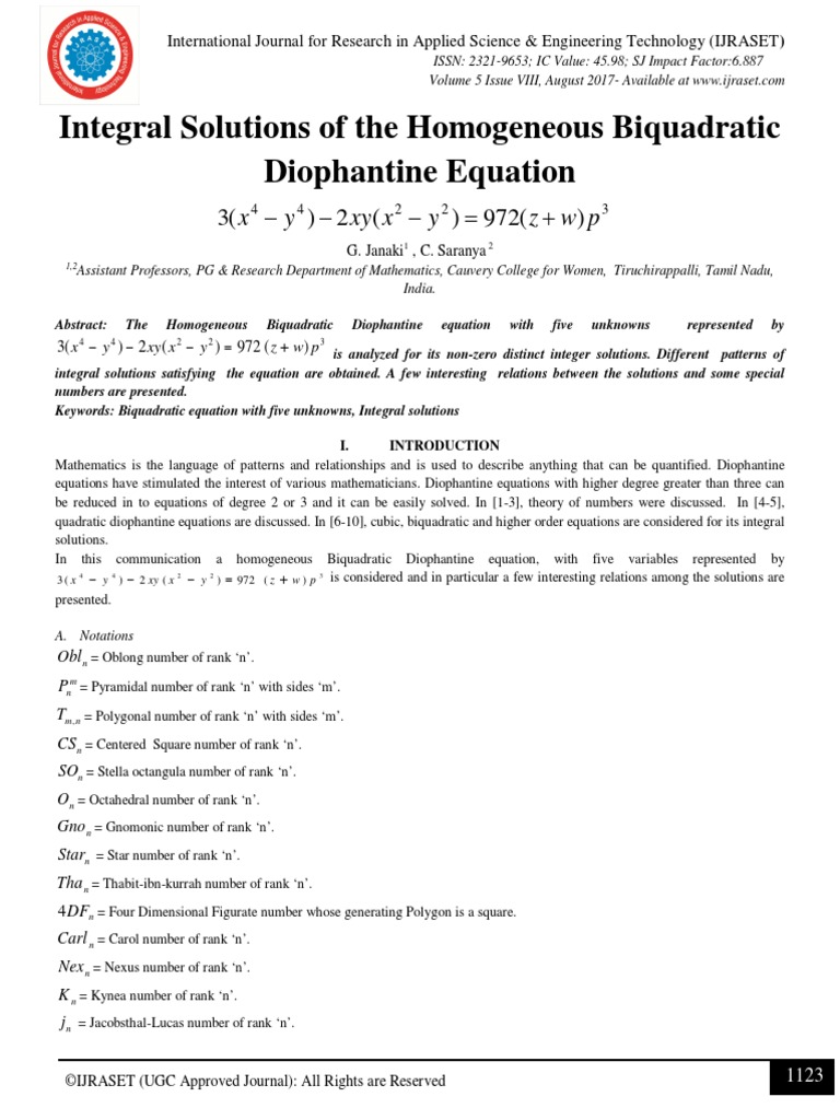 Integral Solutions of the Homogeneous Biquadratic 