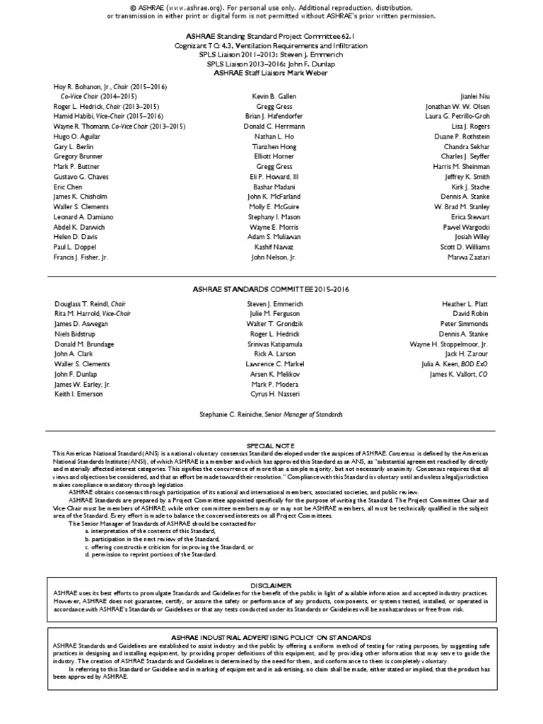CoVice Chair (20142015) Special Note PDF Ventilation