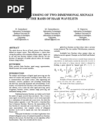 Digital Processing of Two-Dimensional Signals in The Basis of Haar - Wavelets