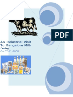 Industrial Visit to Bangalore Milk Dairy
