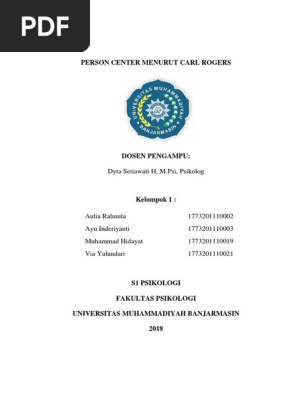 Person Center Menurut Carl Rogers Pdf