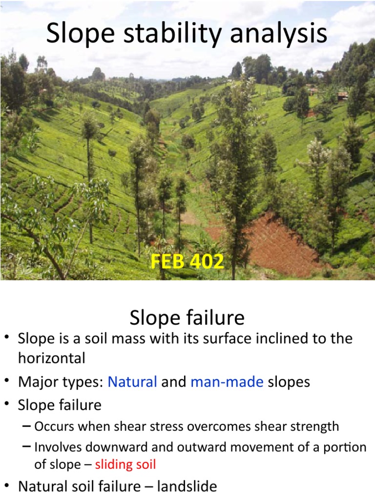 Slope Stability Analysis and Retaining Walls | PDF | Landslide | Soil