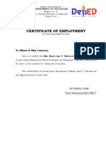 CerificateOfEmployment+DEPED+PErsonnel 2014