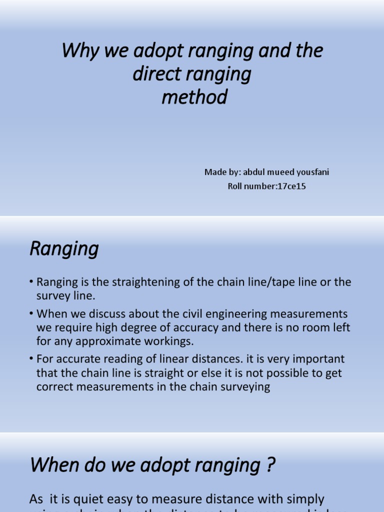 Why We Adopt Ranging and The Direct Ranging | PDF