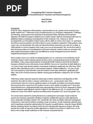 EMS Treatment Disparities