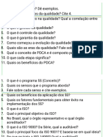 Exercícios 1º Unidade Qualidade PDF