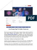 Cara Pasang Togel Via Online Terpercaya