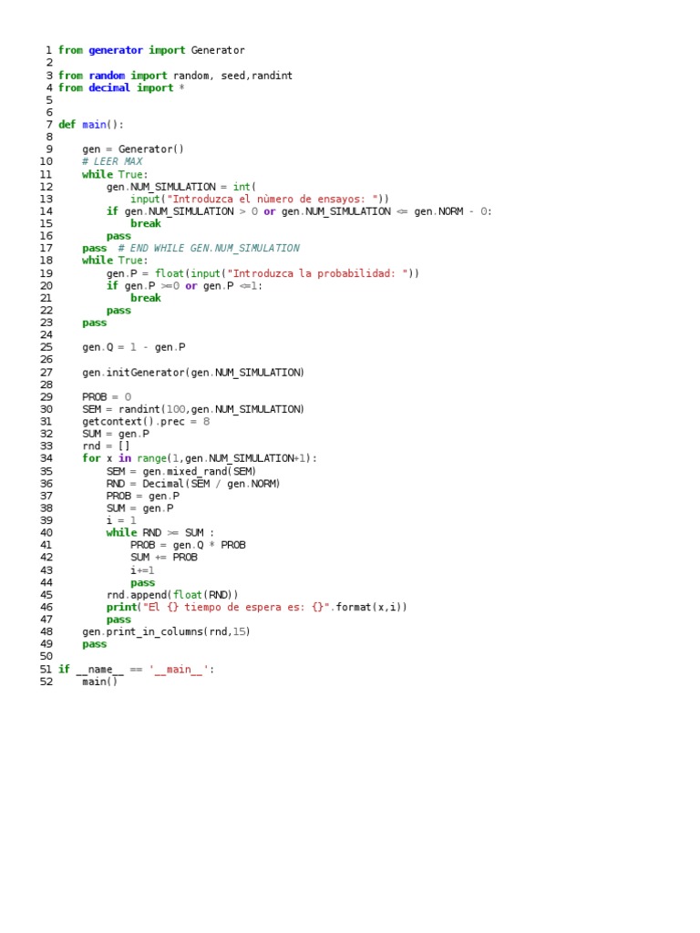 Simulation of a Bernoulli process to calculate the probability of ...