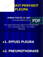Penyakit-Penyakit Pleura: Ahmad Rasyid, DR, SPPD, K-P