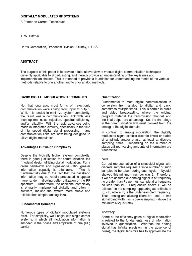 Advances in Digital Modulation | PDF | Modulation | Orthogonal ...