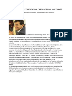 Informe Sobre La Conferencia A Cargo de El Dr. Jose Chavez