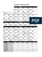 Insanity Workout Deluxe Calendar Simple