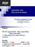 Fernanda Viana Cong 1ciclo 2007 Aprender a Ler Dos Sons as Letras