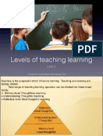 Levels of Teaching Learning
