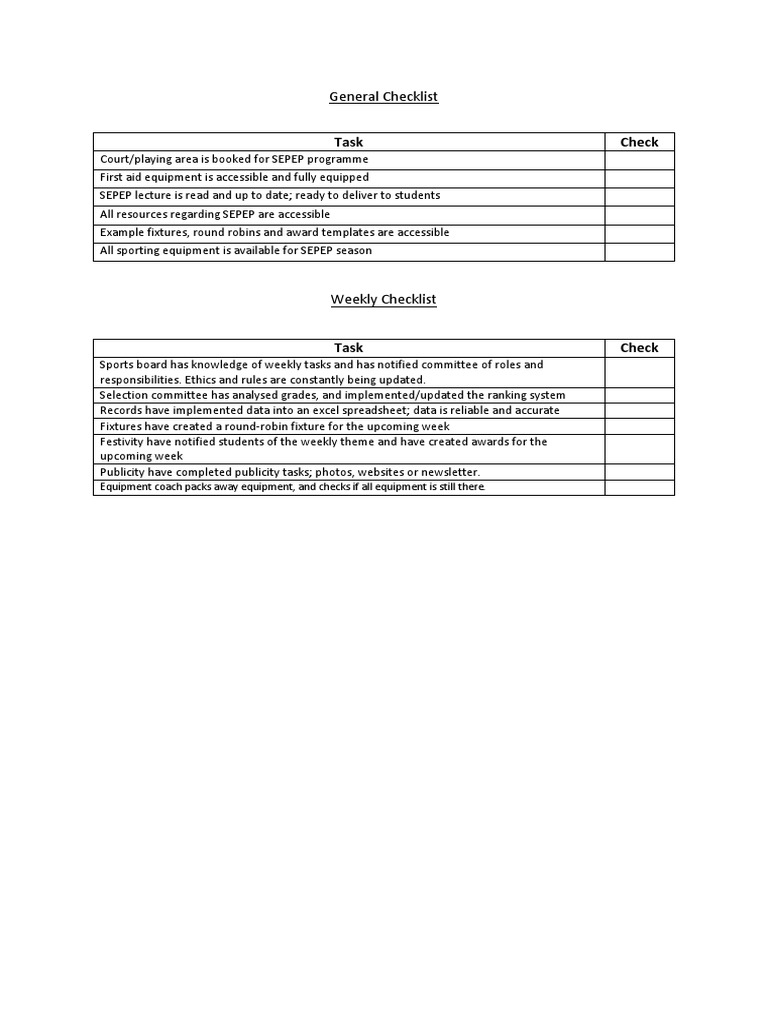Preparation Cheklist | PDF | Computers