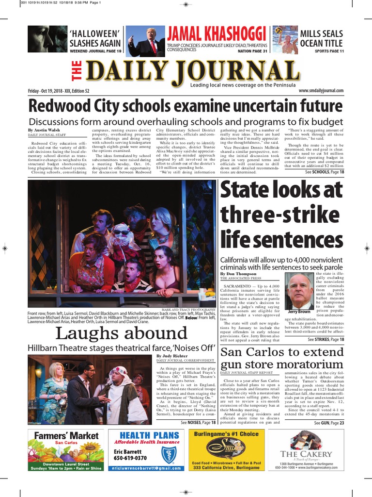 San Mateo Daily Journal 10-19-18 Edition | PDF | Parole | Life