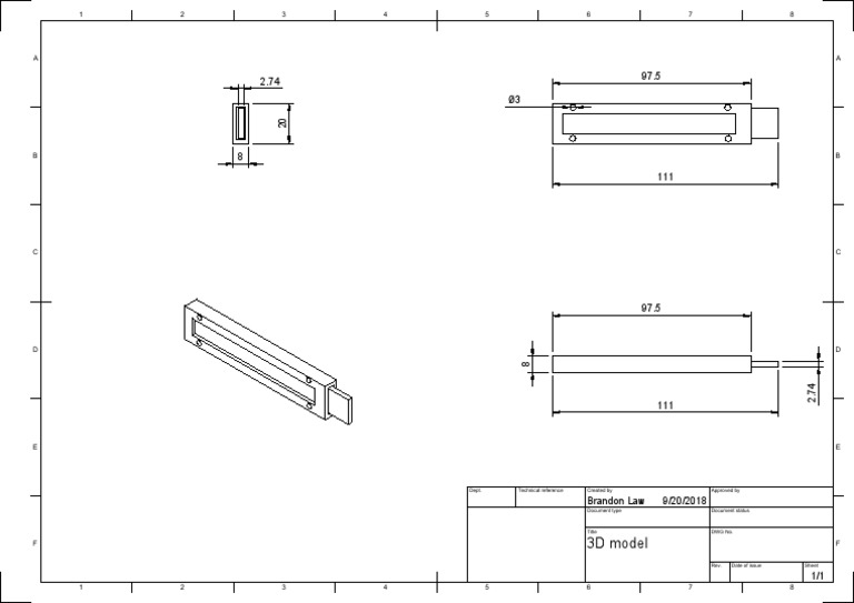 3D Model Technical Reference Document | PDF