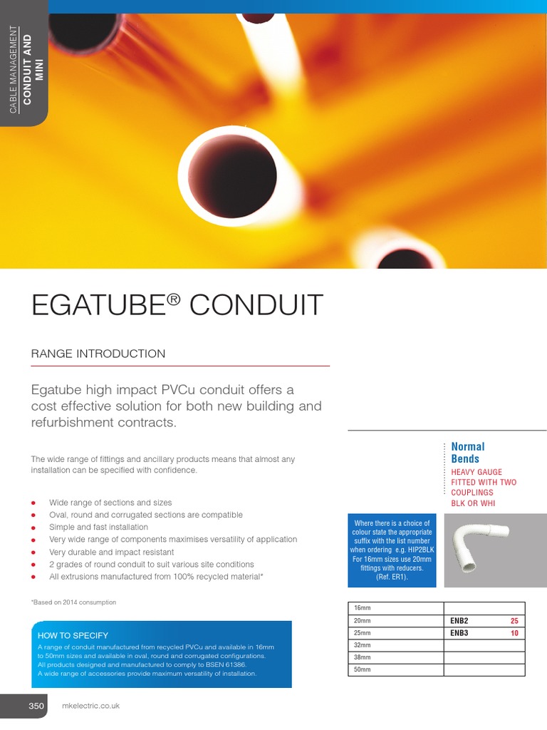 Egatube Conduit | PDF | Pipe (Fluid Conveyance) | Equipment