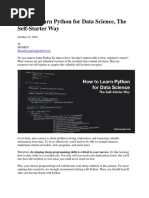 How To Learn Python For Data Science