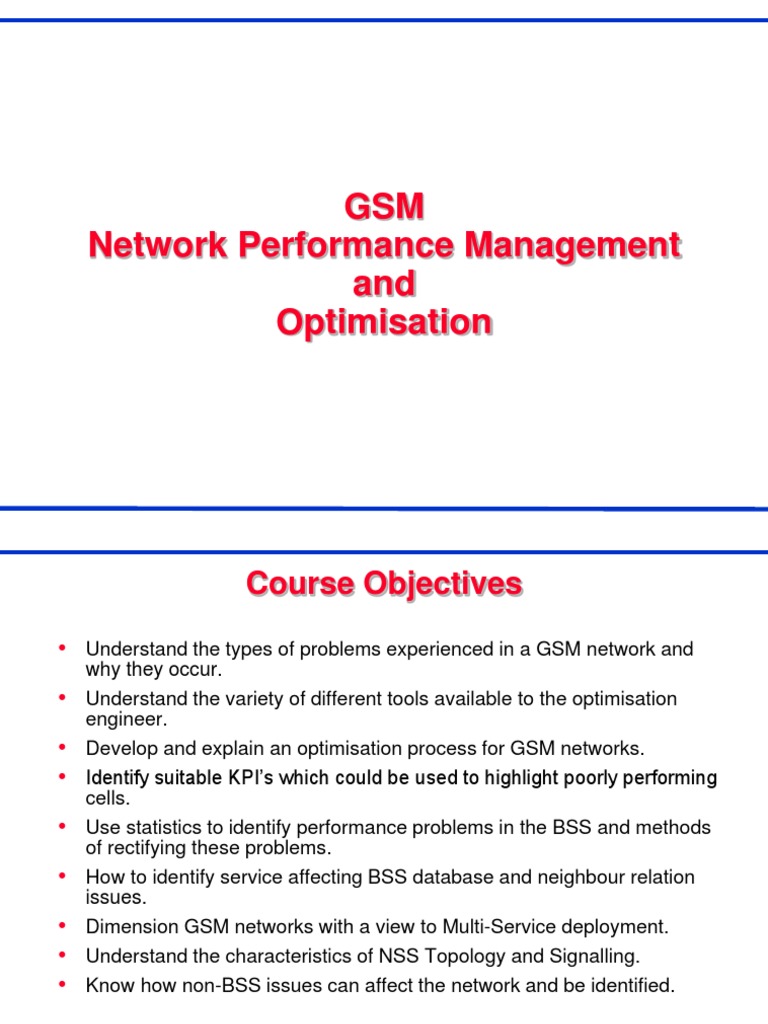 GSM Network Performance Management and Optimisation | PDF | Antenna ...
