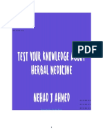 MCQs Questions in Herbal Medicine