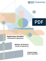 Application Booklet: Master of Science