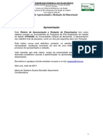 Roteiro de apresentação e redação de dissertação de mestrado