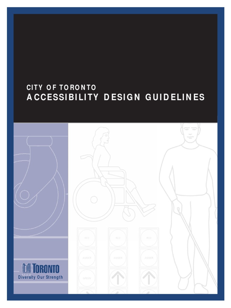 City Of Toronto Accessibility design guidelines Accessibility 