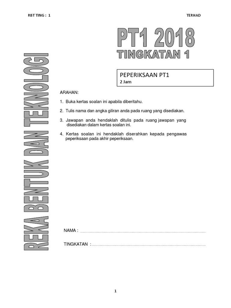 Jawapan Rbt Ting 1 Design Technologi Pdf