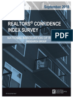 Realtors Confidence Index Survey: September 2018