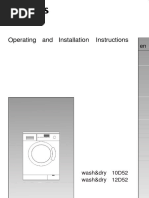 Operating and Installation Instructions: Wash&dry 10D52 Wash&dry 12D52