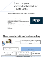 Project Proposal For E-Commerce Development For Fausto Santini
