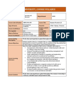 Ted University, Course Syllabus: Faculty Department