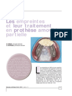 Les Empreintes Et Leur Traitement en Prothese Amovible Partielle Clinique Laboratoire PDF