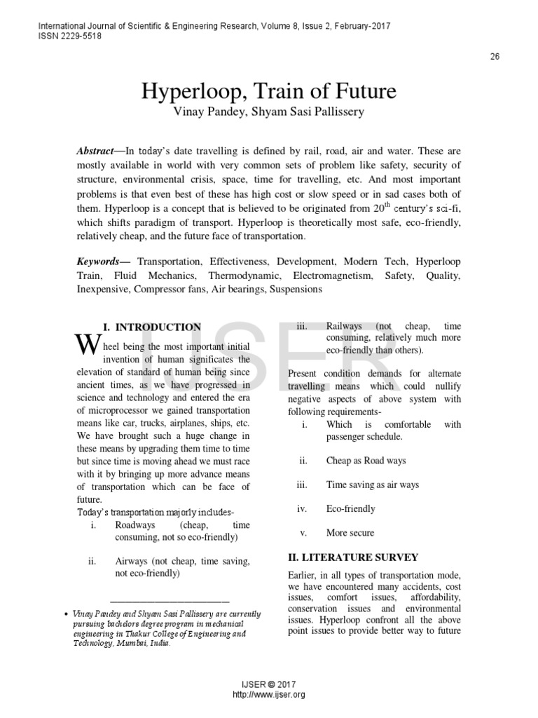 Hyperloop Train of Future | PDF | Hyperloop | Engines