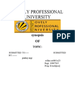 Lovely Professional University: Synopsis OF