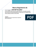 Estado Del Marco Regulatorio de Bioseguridad Del Ecuador 2